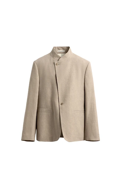 RELAXED FIT DOUBLE BREASTED SUIT BLAZER