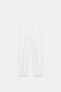 PLEATED CUFFED HEM PANTS