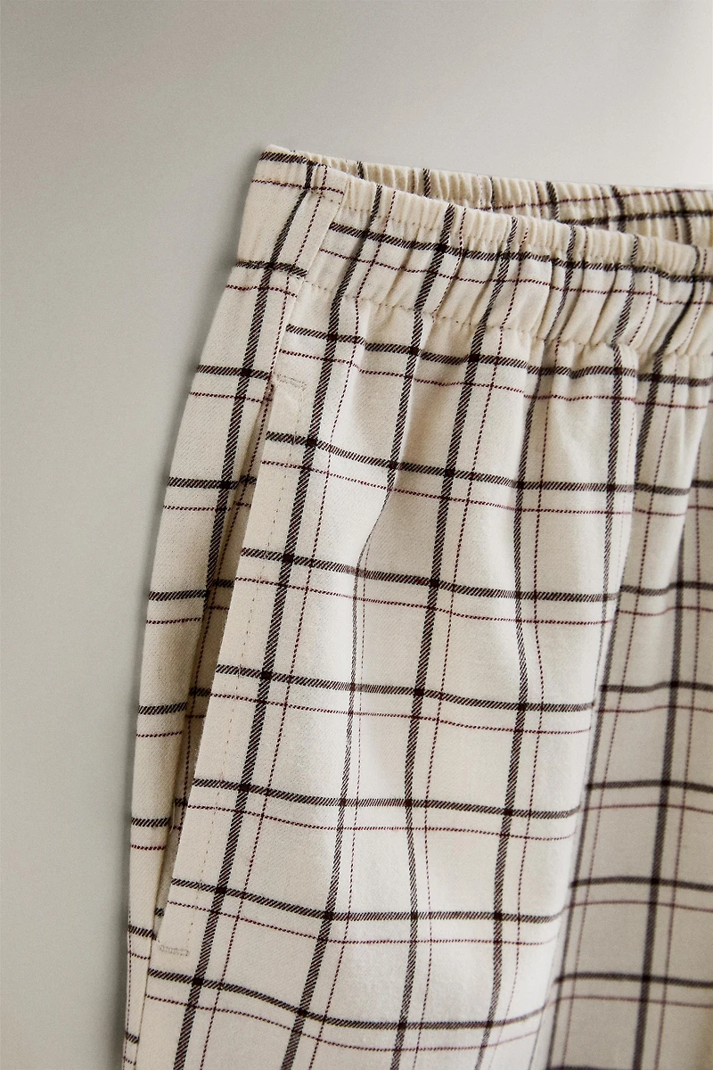 CHRISTMAS CHECK COTTON PAJAMA SET