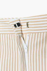 STRIPED BELTED CULOTTES