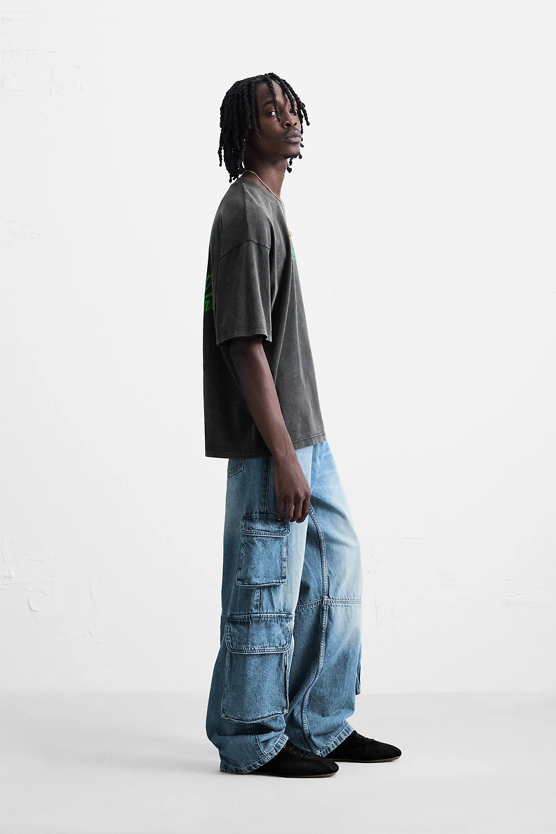 WASHED TEXT T-SHIRT