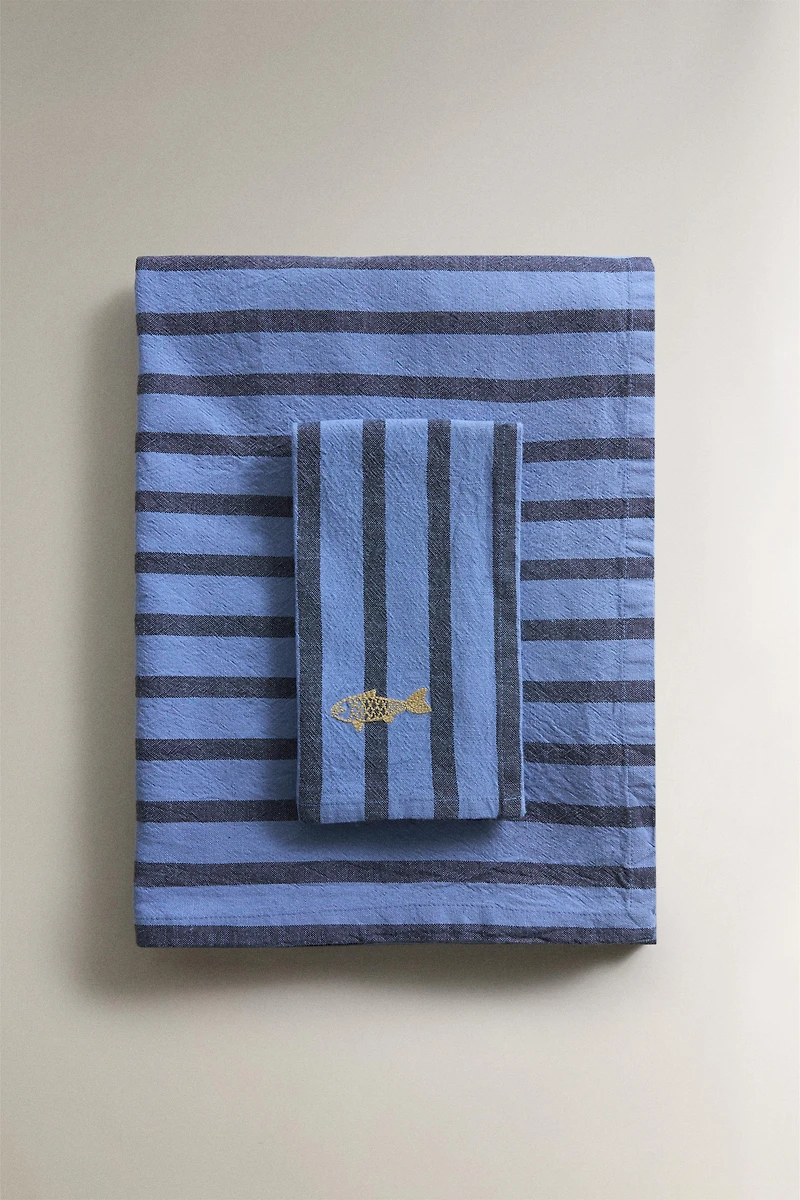 YARN-DYED STRIPE TABLECLOTH