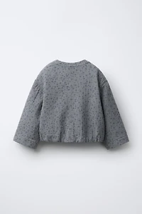 TEXTURED FLORAL OVERSHIRT
