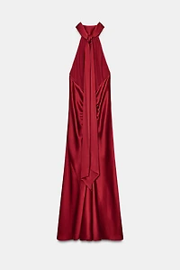 ZW COLLECTION SATIN EFFECT HALTER DRESS
