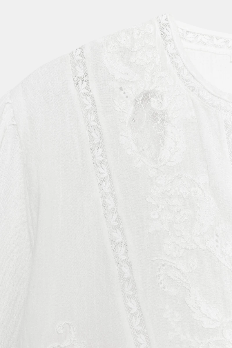 EMBROIDERED LACE SHIRT ZW COLLECTION