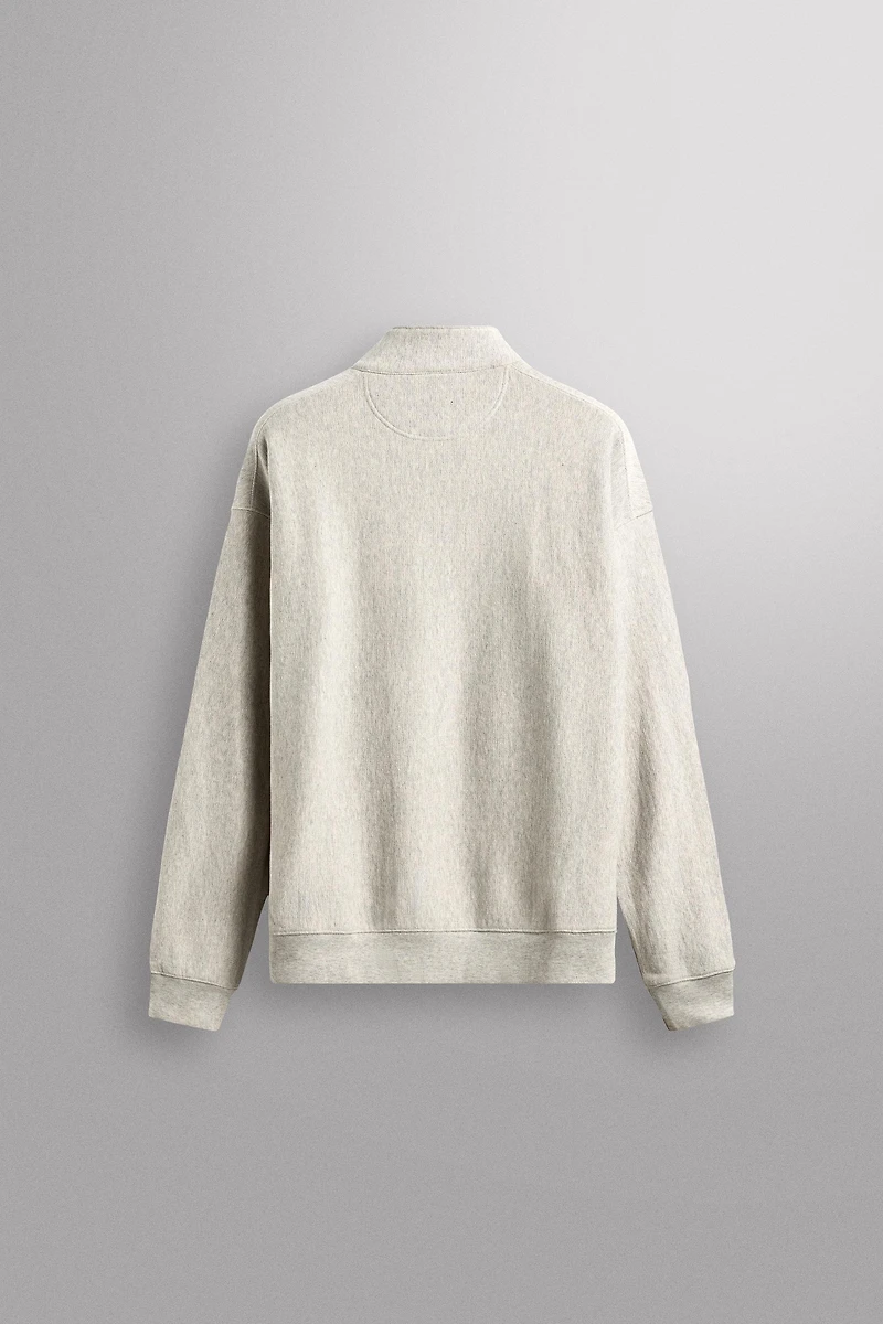 QUARTER-ZIP SWEATSHIRT WITH POCKETS
