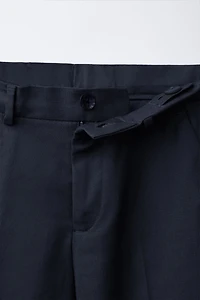 COTTON LINEN BLEND SUIT PANTS