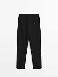 Pantalon cigarette en crêpe