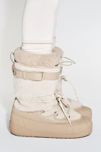 FAUX SHEARLING ANKLE BOOTS SKI COLLECTION
