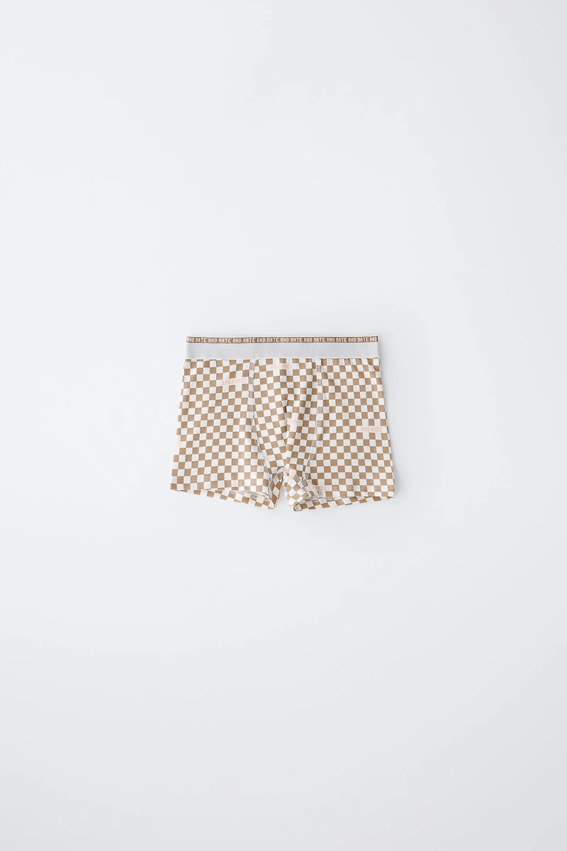 6-14 ANS/ LOT DE CINQ BOXERS À DAMIER