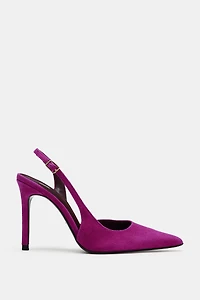 SUEDE SLINGBACK HEELS