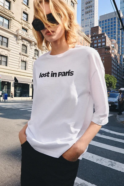 TEXT PRINT T-SHIRT
