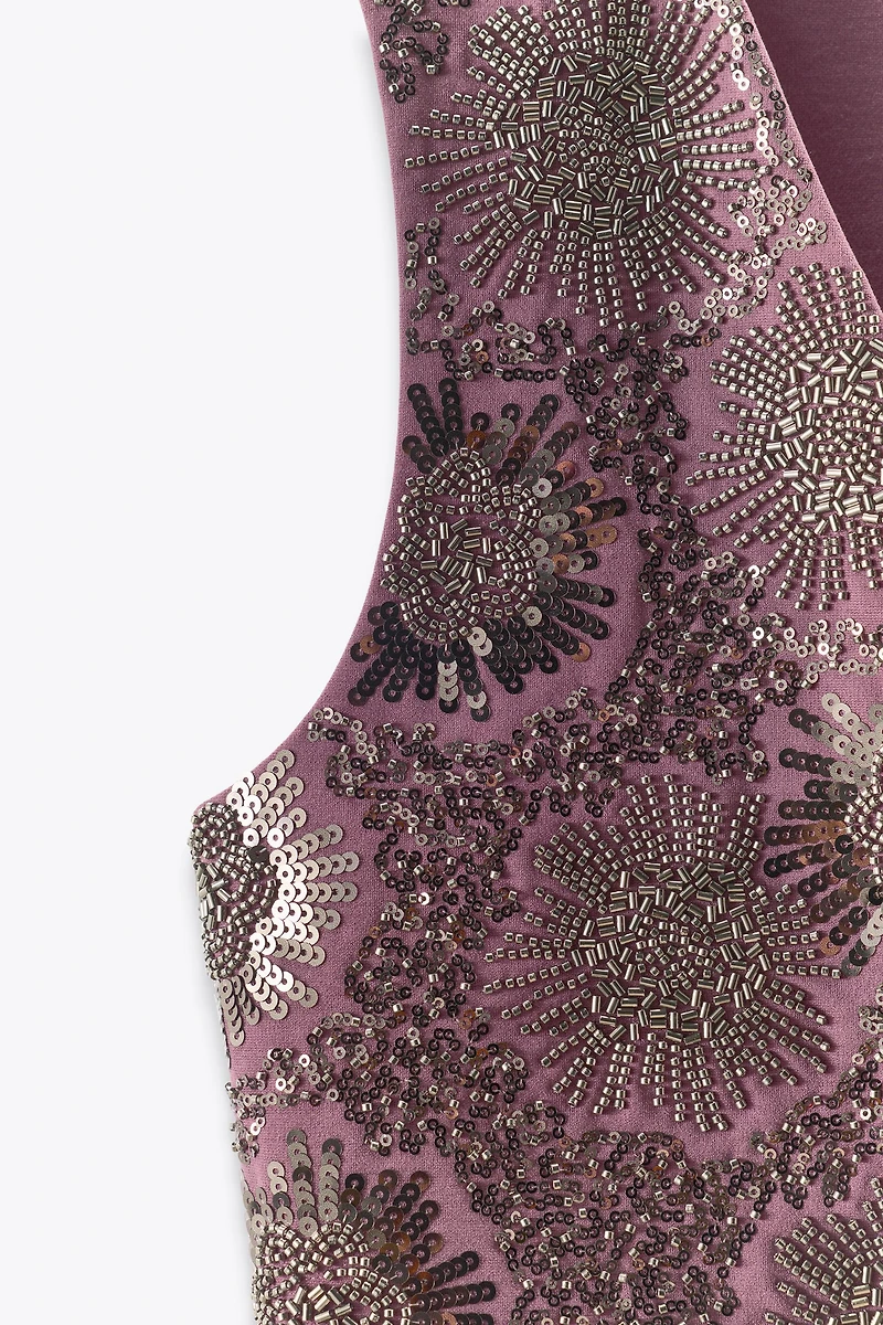 BEADED EMBROIDERED VEST