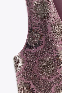 BEADED EMBROIDERED VEST