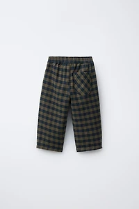 PLAID SOFT TOUCH BALLOON PANTS