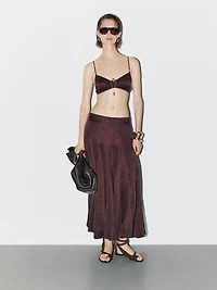 Flowing midi skirt with godet details - STUDIO