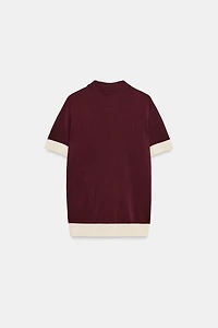 KNIT ZIP POLO SHIRT