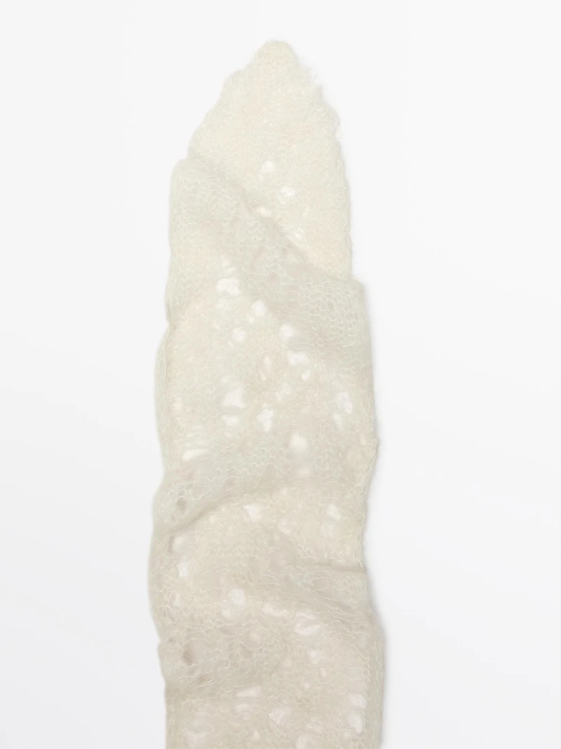 Alpaca blend chunky knit tie