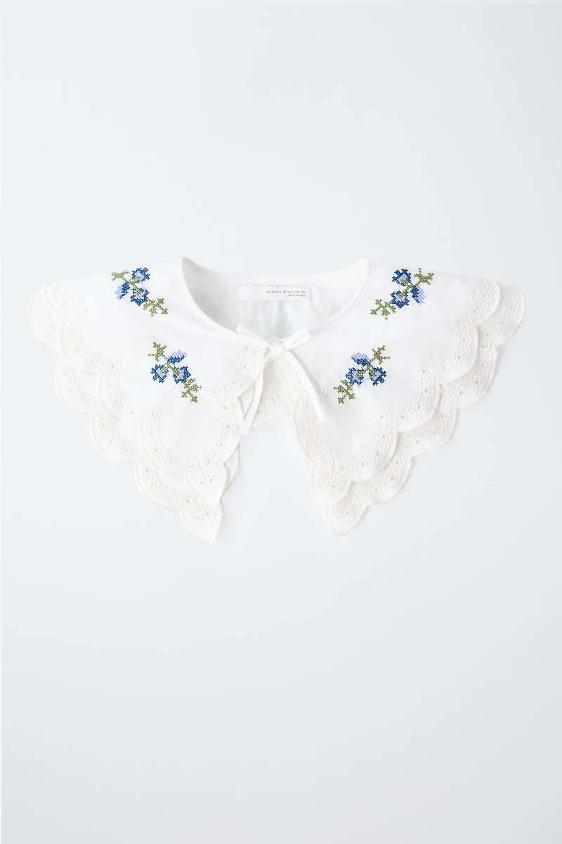CROSS-STITCH EMBROIDERED COLLAR