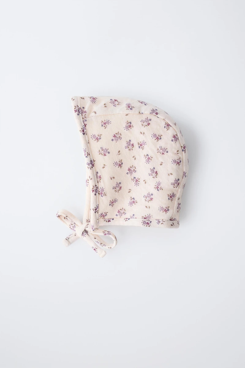 FLORAL PRINT BONNET