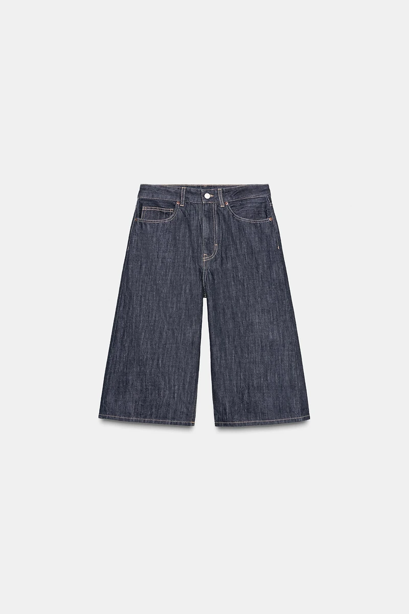 TRF MID-RISE DENIM JORTS