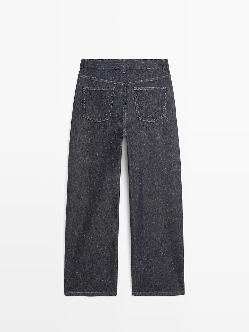 Jean barrel fit taille haute