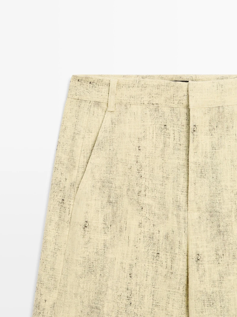 Pantalon en ramie mélangée
