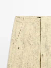 Pantalon en ramie mélangée