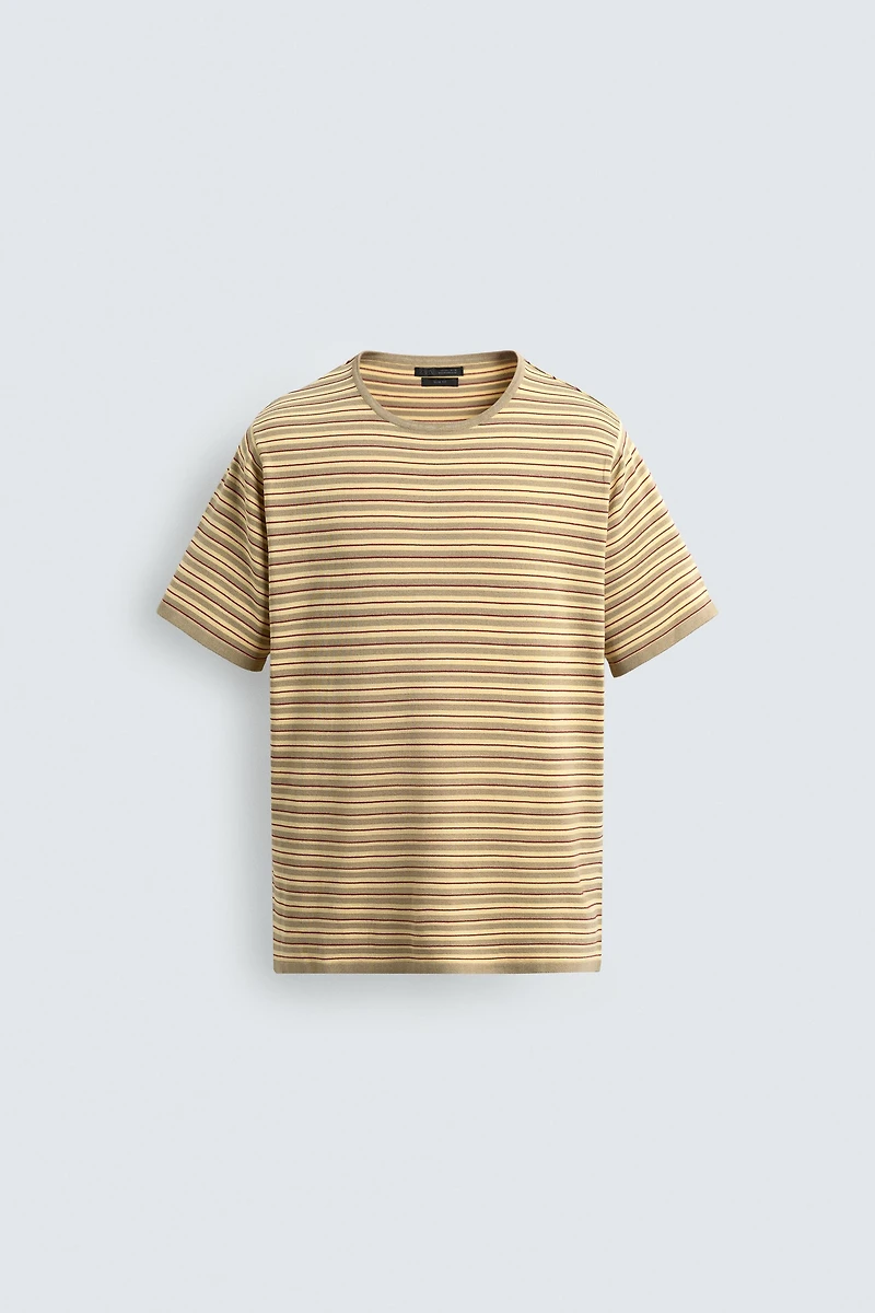 STRIPED JACQUARD T-SHIRT