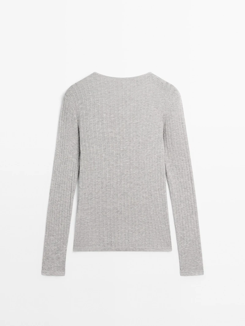 T-shirt coton ajouré