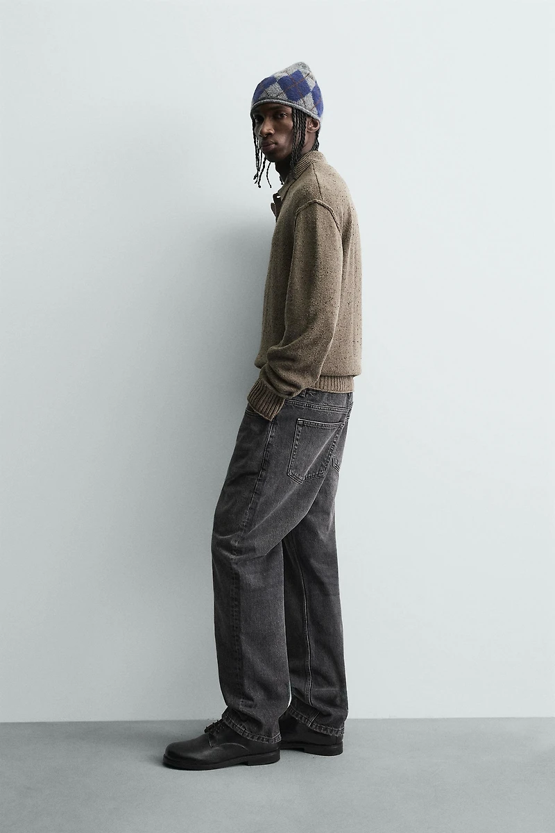 RELAXED FIT KNIT POLO SHIRT