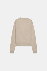 LONG SLEEVE WOOL BLEND CARDIGAN