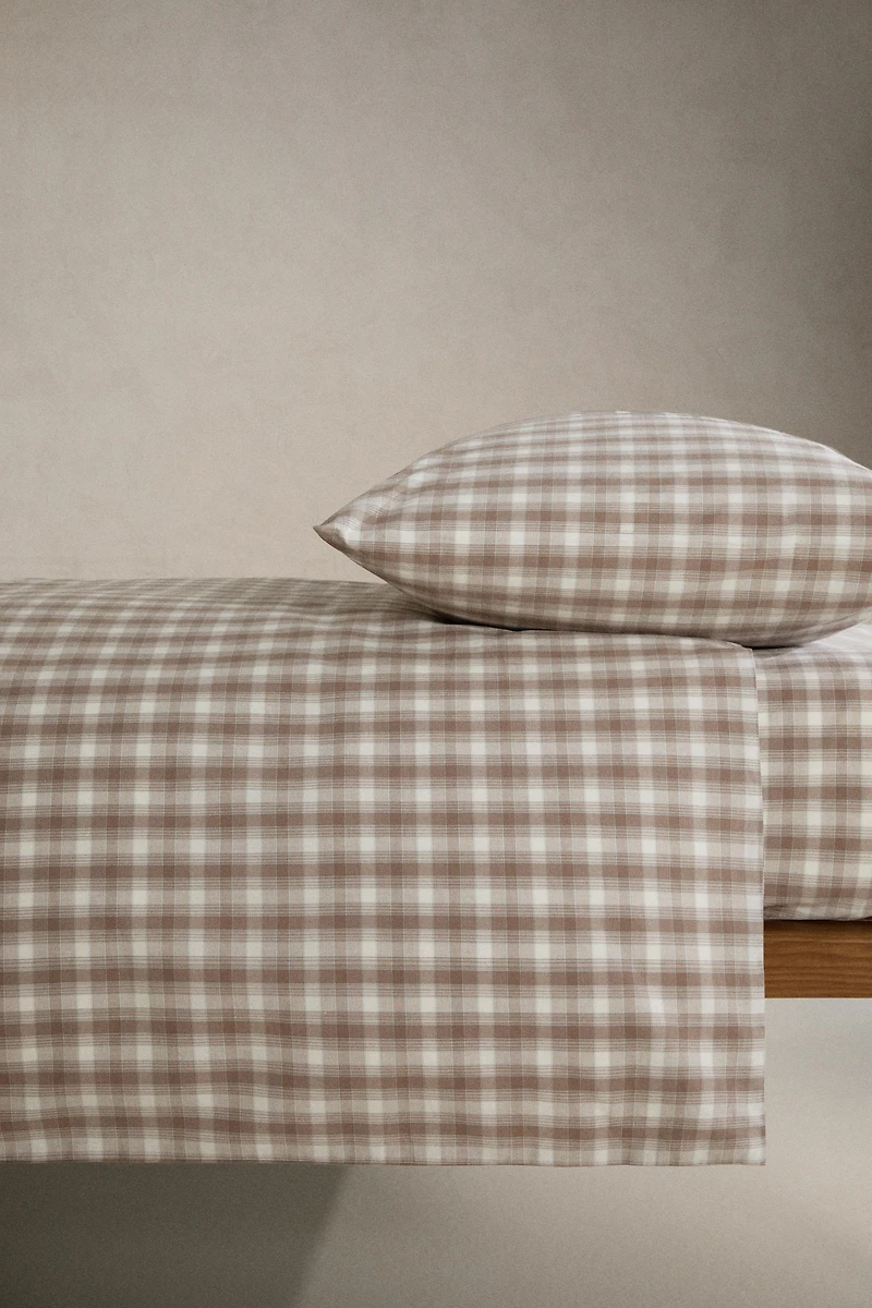 HOUSSE DE COUETTE ENFANT FLANELLE CARREAUX