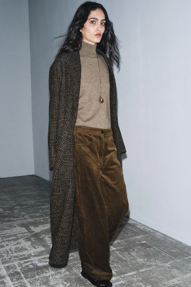 MANTEAU À CARREAUX COLLECTION ZW