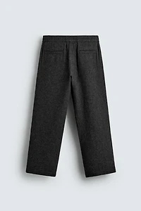 PLEATED WOOL PANTS