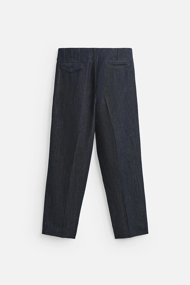 PANTALON DENIM WIDE FIT CROPPED