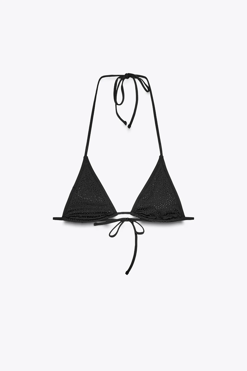 RHINESTONE TRIANGLE BIKINI TOP