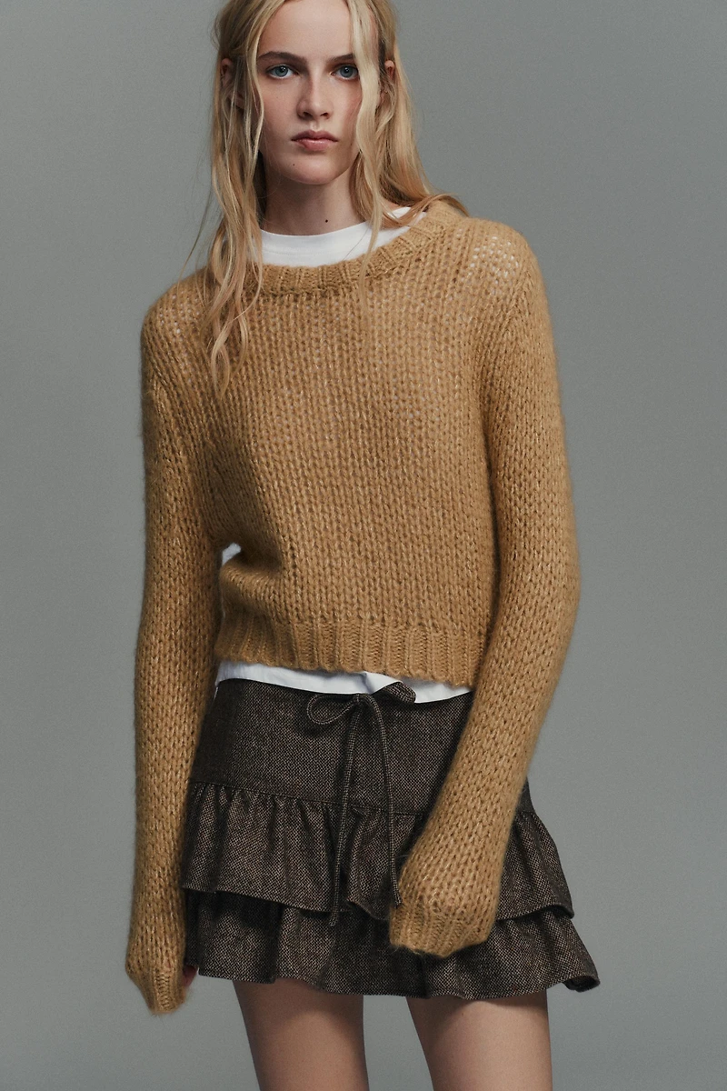 BRUSHED EFFECT KNIT JUMPER