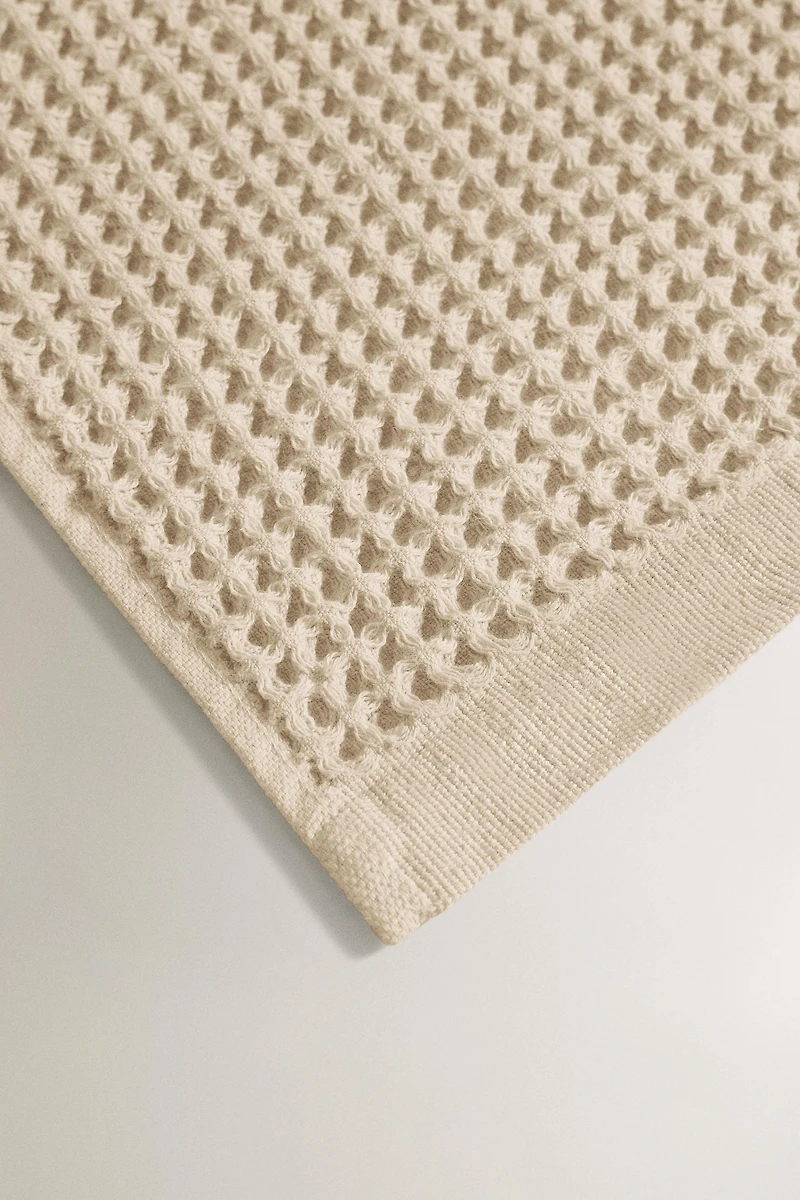 SERVIETTE DE BAIN COTON WAFFLE