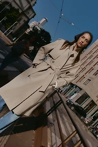 TRENCH LONG CEINTURÉ WINDPROOF WATER REPELLENT