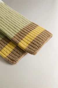 CHAUSSETTES EN LAINE RAYÉES