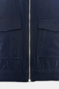 BLOUSON COL MONTANT À POCHES RABAT