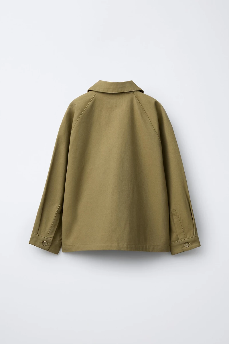 CONTRAST EMBROIDERED OVERSHIRT
