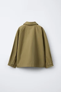 CONTRAST EMBROIDERED OVERSHIRT