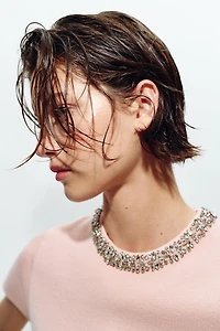 JEWEL BEAD KNIT TOP