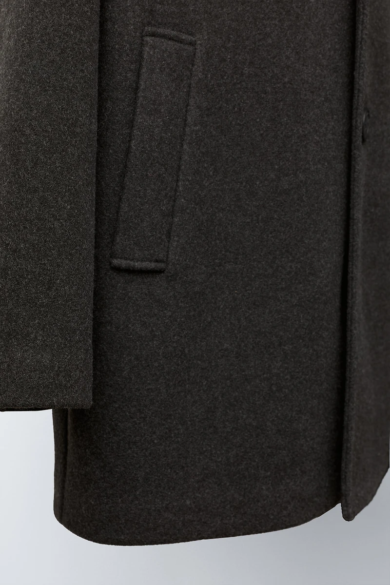 MANTEAU LONG EN DRAP DE LAINE