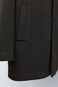MANTEAU LONG EN DRAP DE LAINE