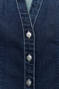 CHEMISE EN DENIM TRF AJUSTÉE