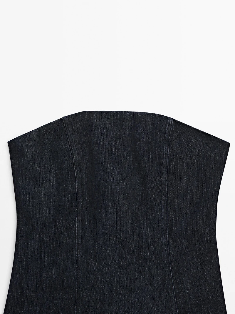 Top bustier denim