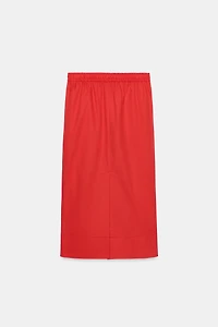 ZW COLLECTION POPLIN MIDI SKIRT